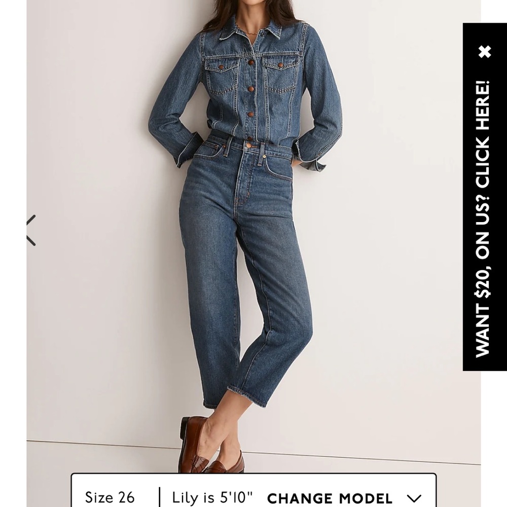Madewell Balloon Jeans in Ellisboro Wash size 28 nwt